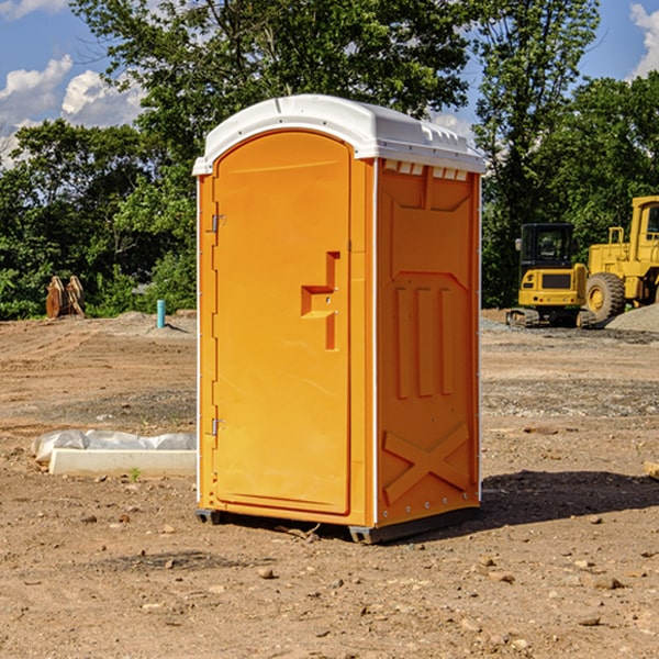 how often are the porta potties cleaned and serviced during a rental period in Rossmore WV